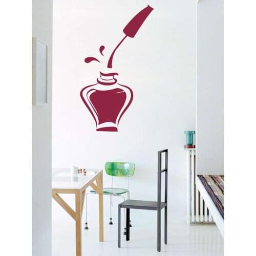 Free Shipping sex girls lady Hair Salon Nail art wall stickers glass decals for pub shop home decor 22 colors choose