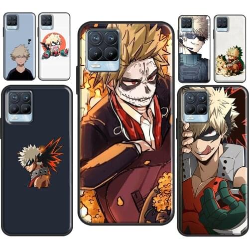 Katsuki Bakugo My Hero Academia Case For OnePlus 9 Pro 7 8 T Nord Cover For OPPO Realme C3 C11 C15 C21 GT Neo 6 7 8 Pro