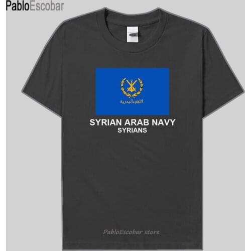 Navy Syrian Arab Republic Syria SYR Arabic country clothes Short sleeve new Tops t shirt mens Military Tactical Army sports