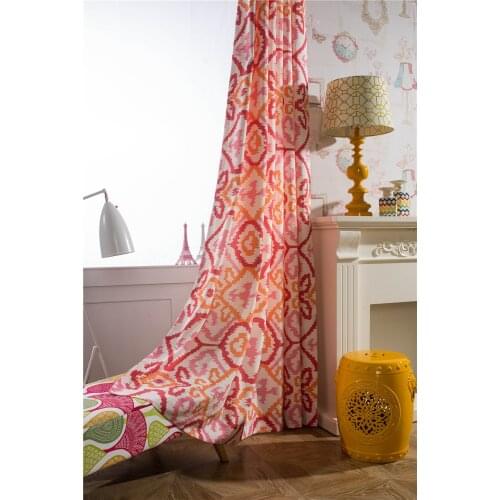 New pastoral printed cotton curtains / living room / luxury upscale / warm / bedroom curtains living room balcony