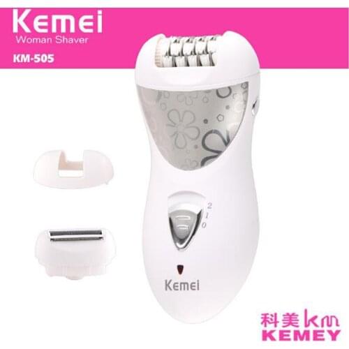 Kemei lady epilator KM-505 3 in1 shaving device rechargeable epilator body hair remover callous remover