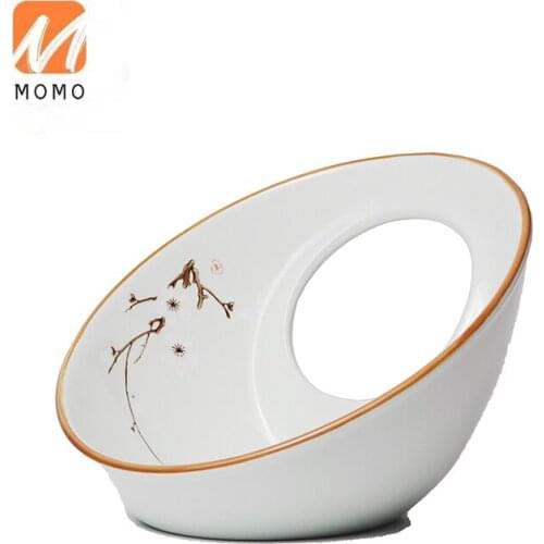 Creative Tableware Special-Shaped Cold Dish Open-End Swing Plate Artistic Cuisine Club Special Personality Fusion Dish Salad