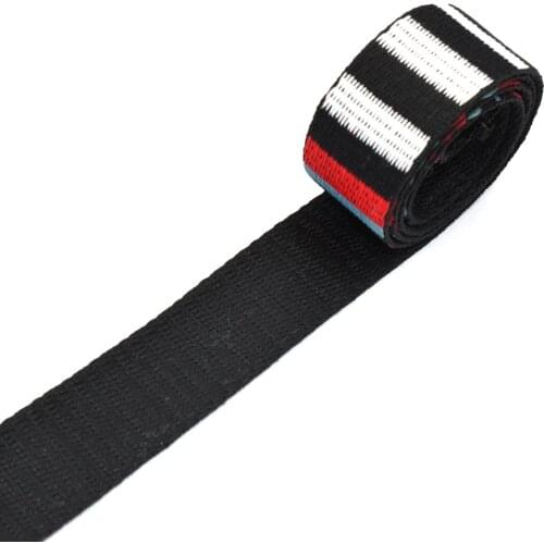 1.2"stripe Multi-color Webbing Cotton Belts Geometric Pattern Webbing Knit Tape Ribbon Bag Craft Textile Sewing Accessories