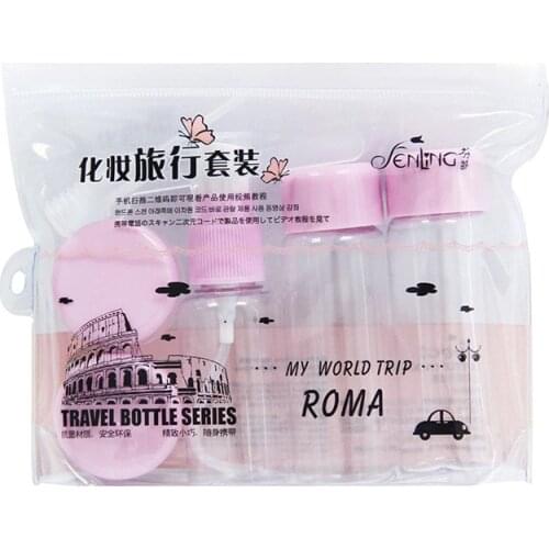 2018Hot Sale 7pcs Travel Mini Makeup Cosmetic Face Cream Pot Bottles Plastic Transparent Empty Eyeshadow Make Up ContainerBottle