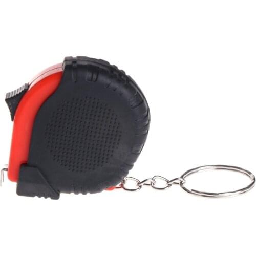 Mini Tape Measure With Key Chain Plastic Portable 1m Retractable Ruler cm/Inch L4MB