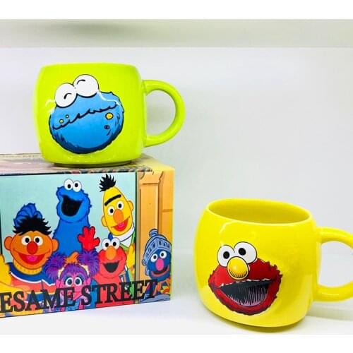 Cartoon Sesame Street ceramic mug cup Creative ELMO and COOKIE MONSTER coffee cups