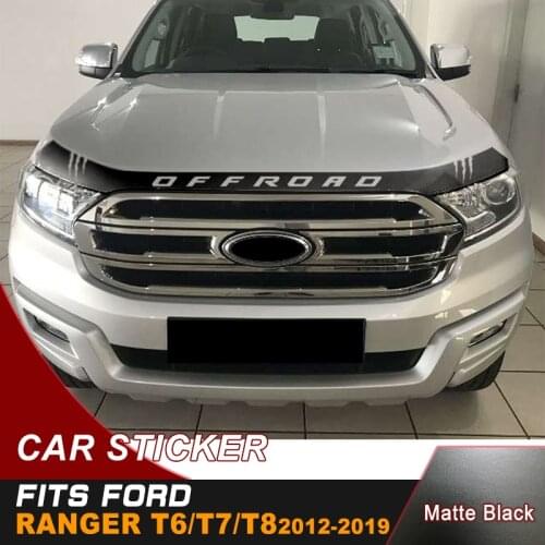 Off road hood sticker bonnet guard vinyl graphic sticker cool car sticker fit for ford ranger T6 T7 T8 2012-2016 2017 2018 2019