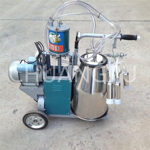 Single Bucket Portable Goat Milking Machine with Piston Pump