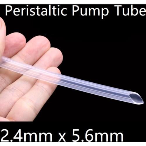 Peristaltic Pump Tube ID 2.4mm x 5.6mm OD Soft Silicone Hose Wall 1.6mm Flexible Drink Water Connect Pipe Nontoxic Transparent