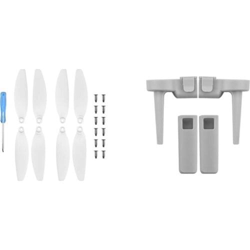White Propeller and Landing Gear Stand for Dji Mini 2 Replacement Propeller Set Drone Accessories