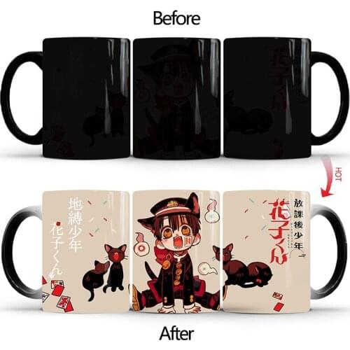 Dropshipping 1Pcs New 350ml Toilet-Bound Hanako-kun Color Changing Mugs Ceramic Home Milk Coffee Cups Drink Water Gift for Kids