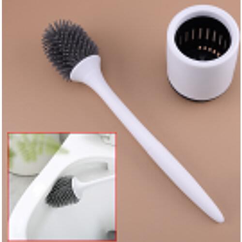 LETAOSK Plastic Floor-standing Modern Hygienic Bathroom Toilet Cleaning Brush 38.5cm With Holder for Bathroom