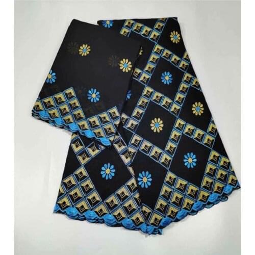 Swiss voile lace in Switzerland high quality5+2yards Swiss lace fabric newest Dubai embroidery with beads African fabric!LCF632