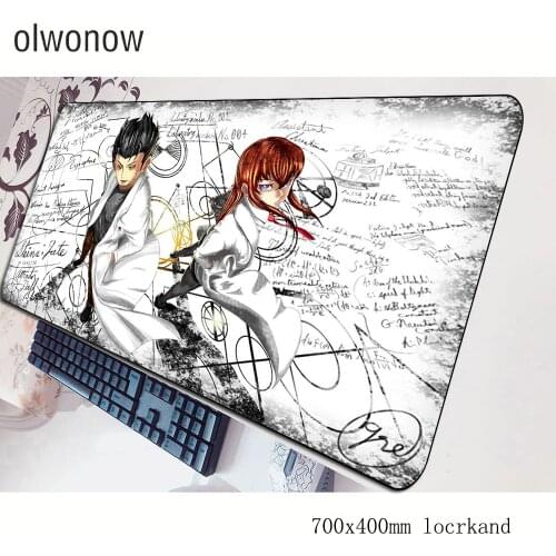 Steins gate mouse pad Aestheticism Computer mat 70x40cm gaming mousepad large Professional padmouse keyboard games pc gamer desk
