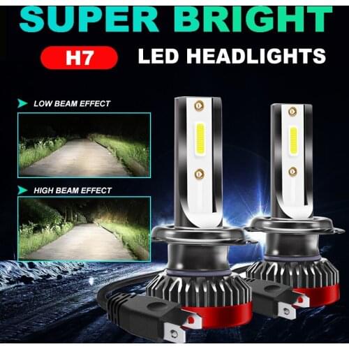 Led Car Headlight H7 Headlamp Bulb 12V Auto Fog Lights 10000Lm 6000K White Lamp CSP CHIP 80W/Set Extra Bright Long Lifespan