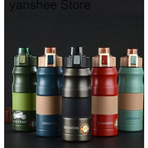 500 / 680ml double stainless steel thermos water sports mixer hot coffee cup tea milk beverage travel cup bicycle bottle