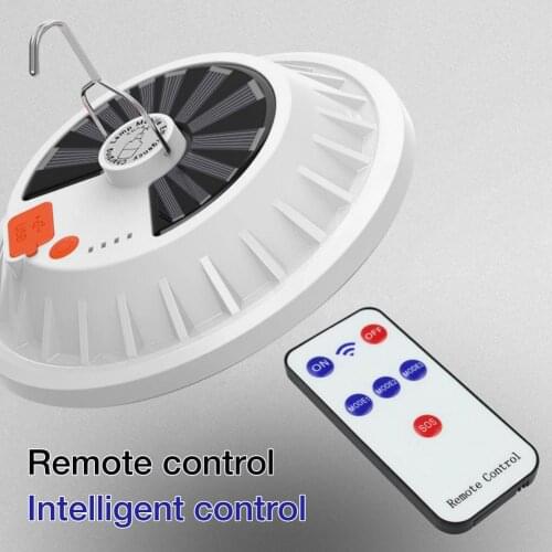 Outdoor Remote Control Solar Camping Light Brightness ​USB Rechargeable Waterproof Night Emergency ​LED Lamp 120LED ​for H