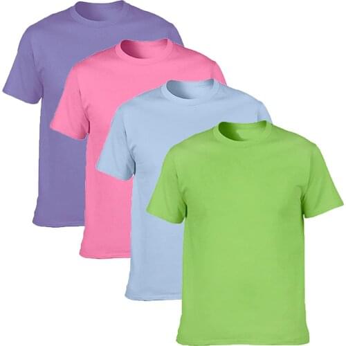 2020 solid color T-shirt cotton casual