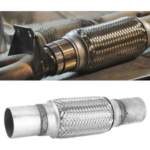 Exhaust Flex Pipe Stainless Steel Corrugated Flexible Joint Tube Universal Parts 1.75x10in 2.25x8in 1.75x8in 2.5x6in