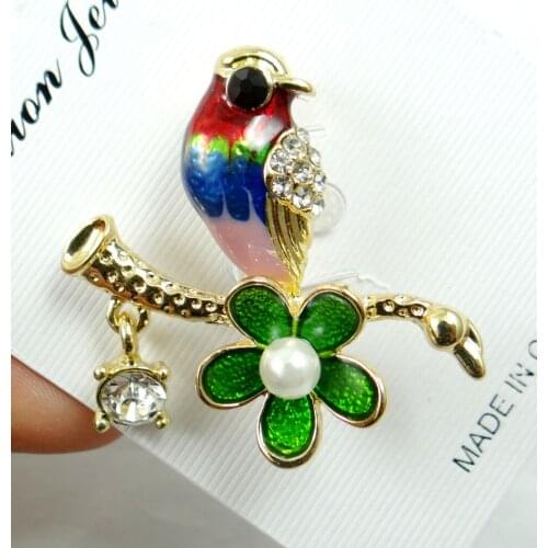 High Quality bird Brooches Men Women Suits Dress Hat Collar Brooch Pins Scarf Buckle Party Weddings Banquet Brooch Gifts W2