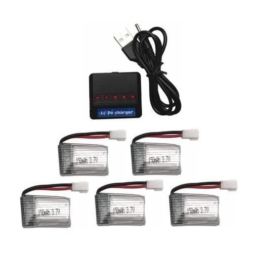 RC Drone H8 mini Battery Spare Parts 3.7V 150mAh 30C Original Li-Battery H8 mini Battery + 5in1 Cable balance Charger
