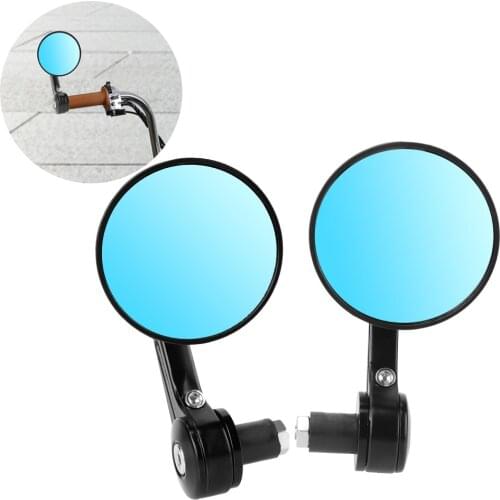 Motorbike Scooters Rearview Mirror 7/8" Round Bar End Rear Mirrors Motorbike Aaccessories For Cafe Racer Moto Side View Mirrors