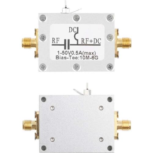 1 Pcs 10MHz-6GHz Bias Tee 10MHz-6GHz Broadband Radio Frequency Microwave Coaxial Bias Antenna Analyzer