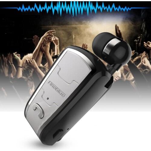 1Pc Fineblue FQ-208 Wireless Earphone Retractable Clip Design Hands-free Bluetooth 4.0 Stereo Portable Headset for Business