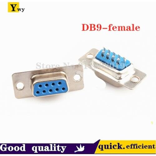 2pcs/10PCS RS232 DB9 Serial VGA 9 Pin Female 2 Rows Solder Type Plug D-SUB Male Plug Socket Connector Converter Module