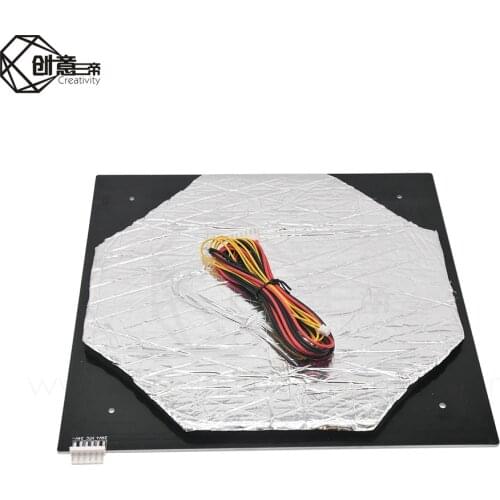 Aluminium heatbed MK3 310*310*3mm 12 24V black MK3 hotbed latest Aluminum 3d heated bed for Hot-bed Support 12V /24V 310x310