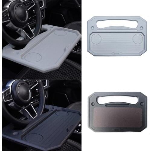 Car Dining Tray Rack Car Steering Wheel Work Food Tray Desk Mount Stand Portable Laptop Holder Auto Interior Accessories