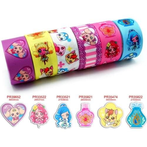 Free shipping characters printed grosgrain ribbon 37997