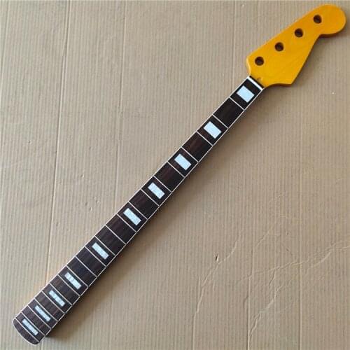 Gloss Maple 21 frets JAZZ bass guitar neck 4 string rosewood fingerboard bass neck replace