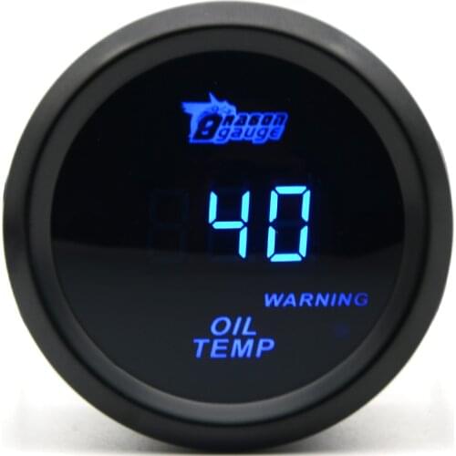 2" 52mm Oil Temperature Digital Gauge With Sensor Blue LED 40~150 Celsius Degree