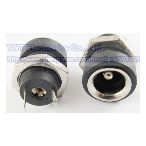 DC 5.5mm X 2.1mm Female Socket Power Charger Plug Panel Mount + Screw Nut, 5.5/2.1mm , 25pcs , Free shipping