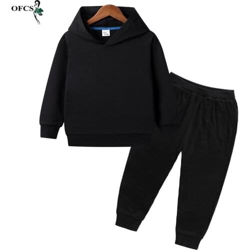 Children Clothing Sets Autumn Toddler Fashion Girls Clothes Hooded Costume Outfit Suit Kids Tracksuit For Boys Sports Suit 2 pcs