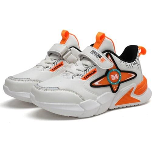 New Autumn Winter Kids Shoes Boys Fashion Sneakers Childrens Leather Anti-Slippery Platform Comfortable CasualShoeTemperament