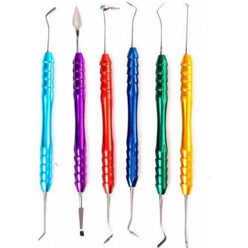 6pcs Resin Restoration Instruments Dental Composite Filling Oral Materials/Hand Plugger For Resin Shaping Products Tools