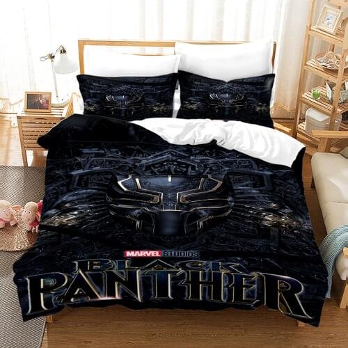 Disney Black Panther 3D Printed Bedding Set Duvet Cover Pillowcases Twin Double Queen King Size Adult Children Boys Decor Home
