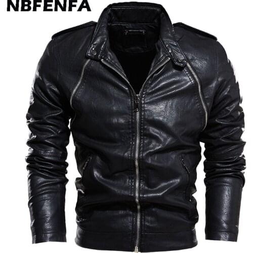Men Jackets Faux Leather PU Coats Male Outwear Solid Vintage Outwears Outdoor Sport Biker Motorcycle Jacket Men Clothing LX100