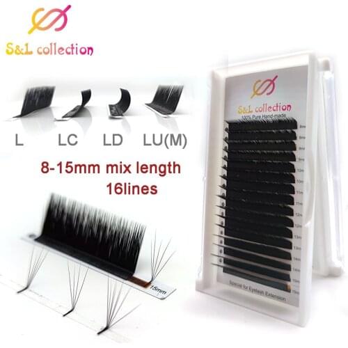 L Individual Eyelash Extension Faux Mink False Eyelashes Artificial lashes For Makeup HandMade Natural Lash extension Supplies