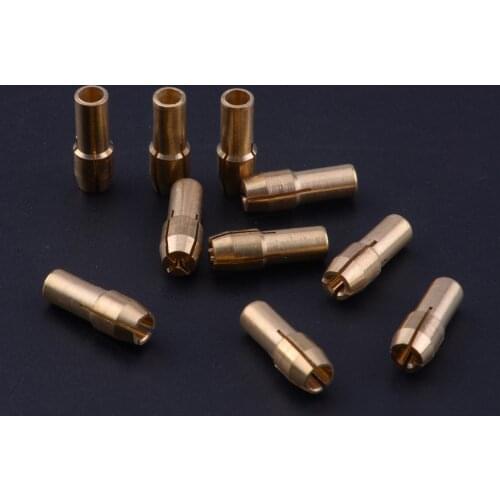 LETAOSK 10Pcs 4.8mm Shank 0.5-3.2mm Brass Drill Chuck Collet Bits Fit for Dremel Rotary Tool Accessories