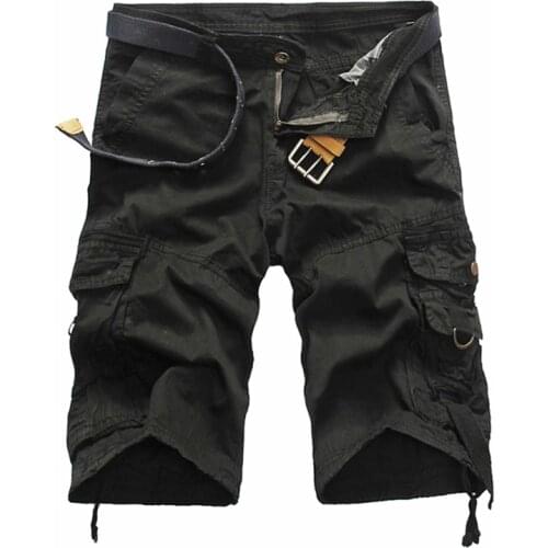 Men Casual Loose Cargo Shorts Fashion Printed Camouflage Cropped Shorts Heigh Quality Multi-pocket Decor Streetwear For Male