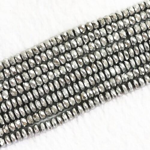 Newly white hematite stone 4X6mm 5X8mm 6X10mm abacus faceted beads loose diy fashion jewelry B250
