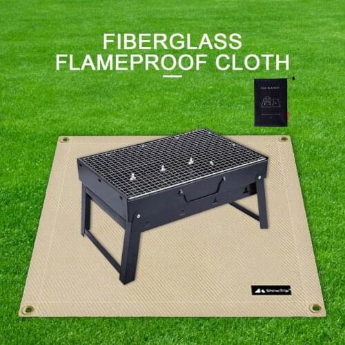 Camping Fireproof Grill Mat Cloth Flame Retardant Ember Mat Blanket Heat Insulation Pad For Outdoors Picnic Barbecue Mat