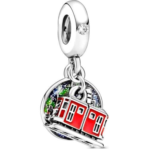 Original Colourful Enamel Hong Kong Peak Tram Pendant Beads Fit 925 Sterling Silver Bead Charm Bracelet Diy Jewelry