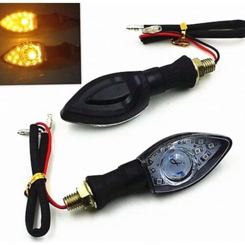 Pair Motorcycle LED Turn Signal Lights Indicator For Honda Suzuki Yamaha Kawasaki KTN Ducati Cruiser Chopper Cafe Racer