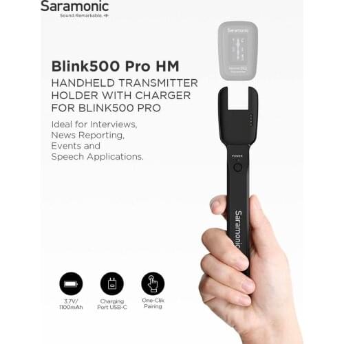 Saramonic Blink500 Pro HM Rechargeable Handheld Mic Transmitter Holder for Blink 500 Pro B1 B2 TX Wireless Lavalier Microphone