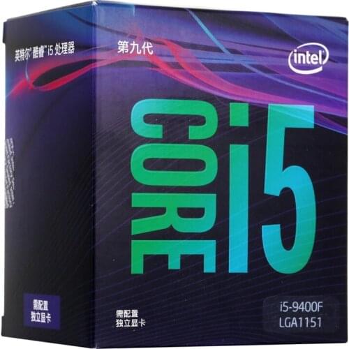 Core i5 9400F 2.9 GHz Six-Core Six-Thread CPU Processor 9M 65W LGA 1151 new and come with the cooler