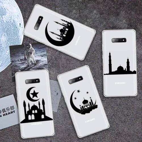Muslim mosque Moon Islam Phone Case Transparent For Samsung Galaxy A 71 21s S note 8 9 10 plus 20 ultra